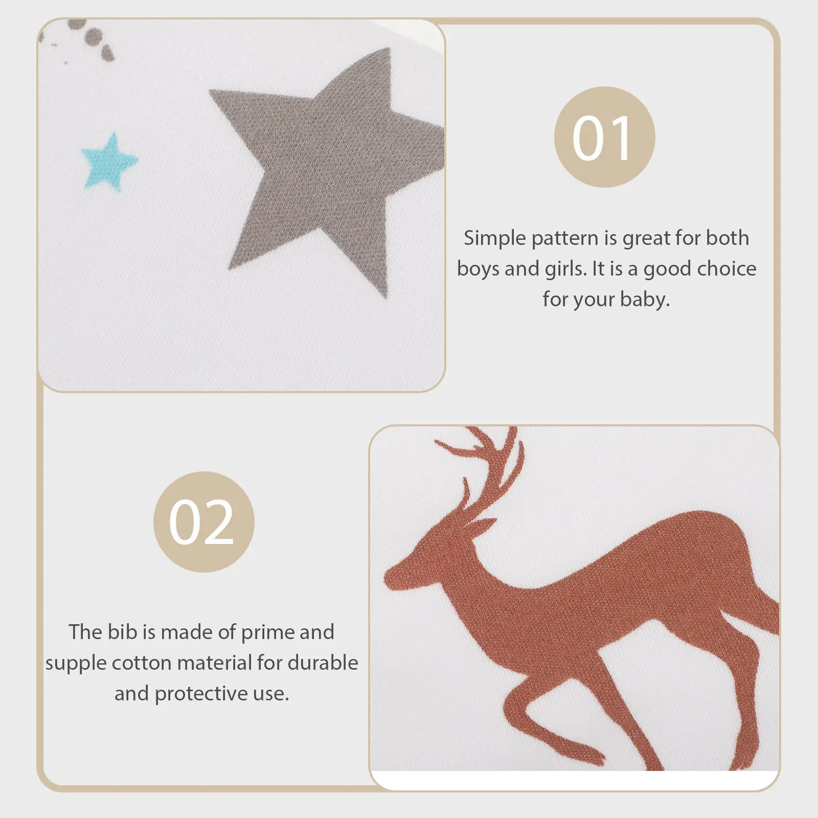 

Набор из 3 хлопковых салфеток для отрыжки для младенцев: впитывающие, дышащие, нежные к коже, для девочек, моющиеся, многоразовые