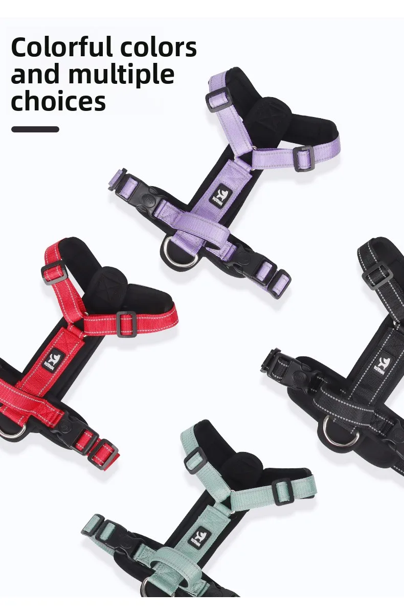 Custom Embroidered Reflective Dog Harness, Personalized Name & Phone, Adjustable No Pull Pet Vest for Small Medium Large Dogs