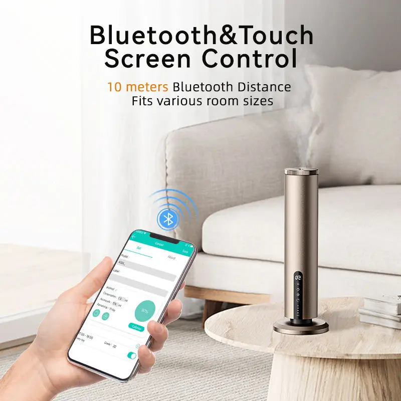 Máquina difusora de perfume de óleo inteligente personalizada elétrica casa perfume bluetooth essencial recarregável torre difusor de aroma