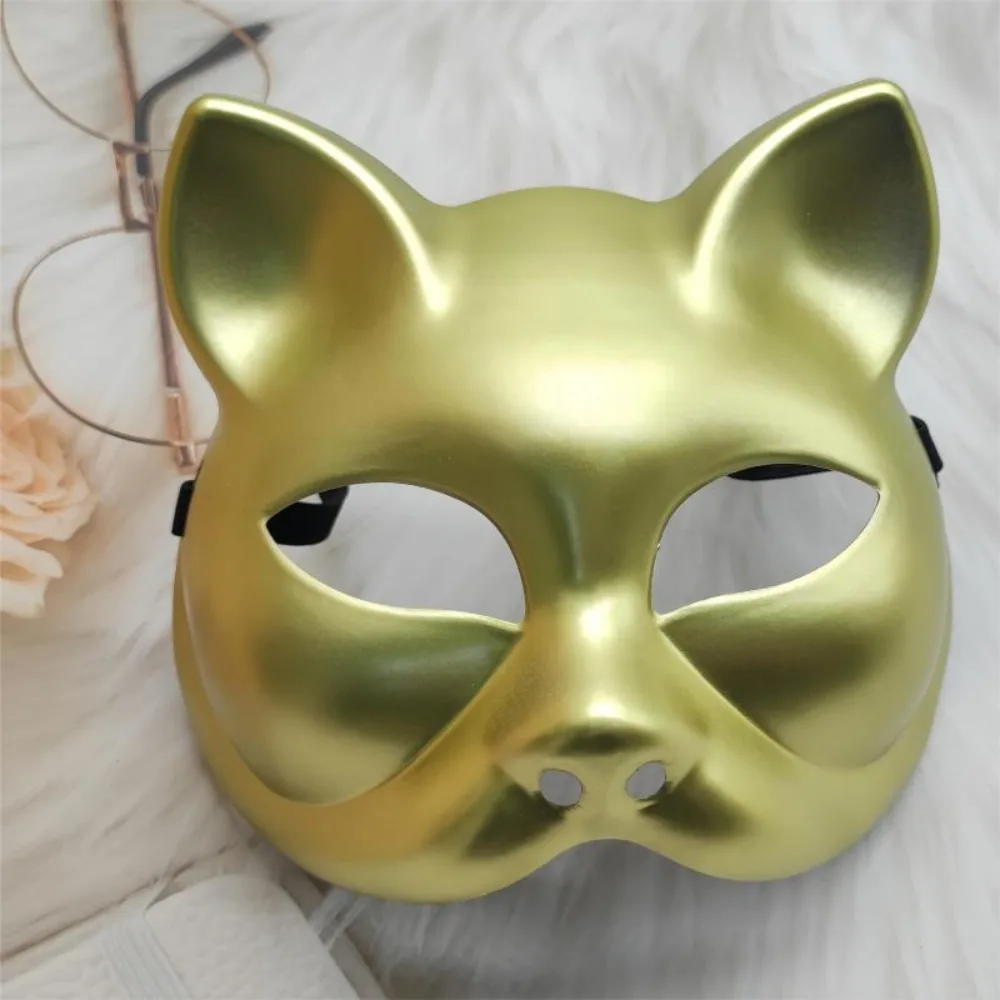 Leuke Plastic Kat Half Gezichtsmasker Anime Masker Kostuum Rekwisieten Cosplay Masker Cosplay Kostuum Oogmasker Halloween Masker Carnaval