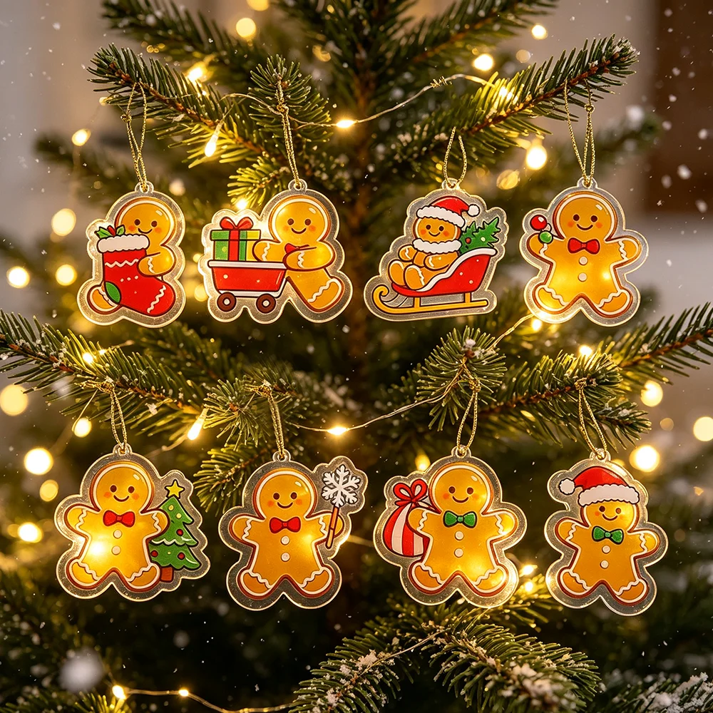 Gingerbread Man Acrylic Bookmarks, Holiday Decor Lovers for Winter Reading, Book Clubs, Stocking Stuffer Christmas Gift