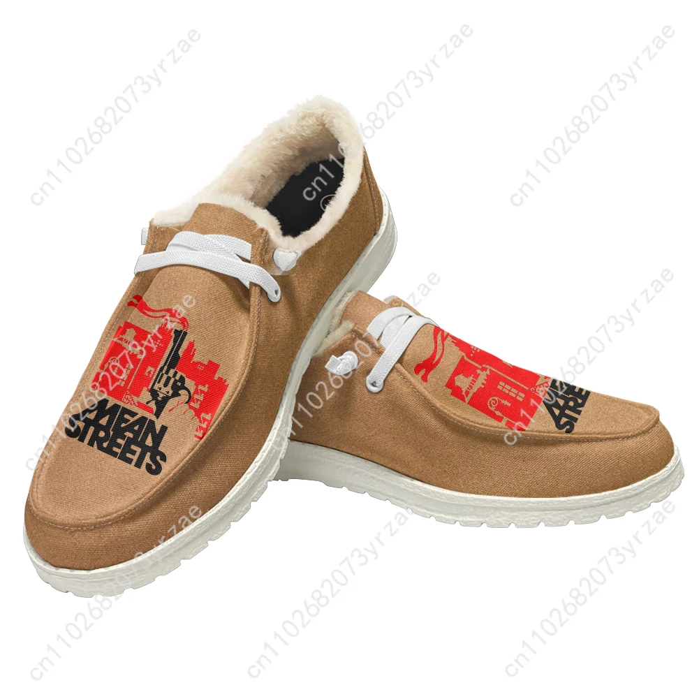 Mean Streets Scarpe basse in peluche Uomo Donna Adolescente Scarpe calde per interni ed esterni Scarpe leggere alla moda di alta qualità Calzature personalizzate
