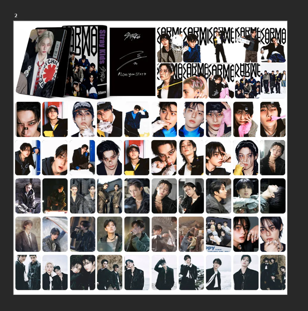 ชุดสะสมการ์ด LOMO และโปสการ์ดทำมือ Skzoo 55 ชิ้น สำหรับแฟนคลับ Stray Kids อัลบั้มพิเศษชุดที่ 3 DO IT SK