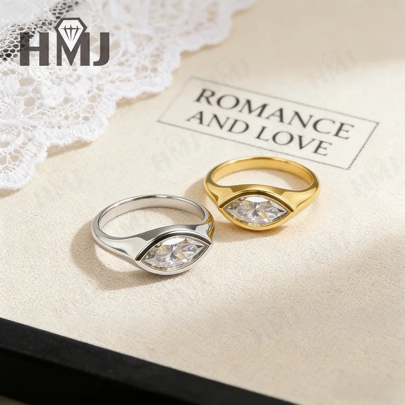 2ct Moissanite Ring Marquise Cut D Color VVS1 Clarity S925Silver 10K Engagement Ring Particular Wedding Anniversary Gift for Her