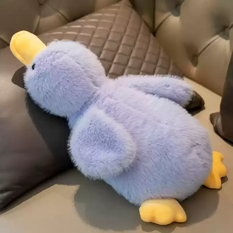 

30/50/65 см Kawaii длинные волосы лежачая утка плюшевая кукла плюшевая игрушка желтая утка кукла-компаньон для сна обнимающийся гусь мягкая игрушка