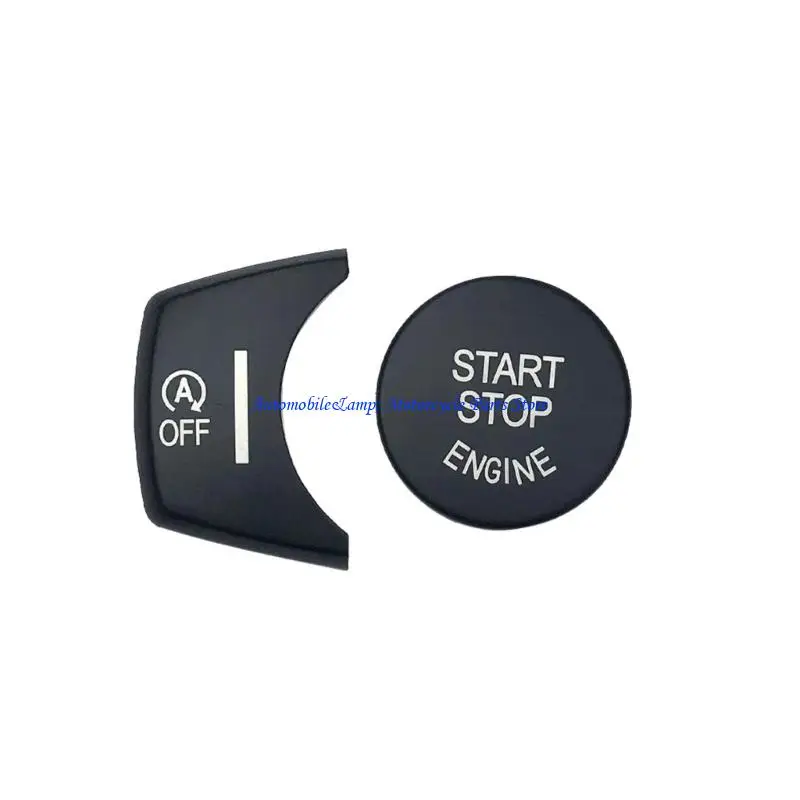 H7BD Car Console Button Trim Cover in Black ABS for 5/6/7 Line Interior Detail Update