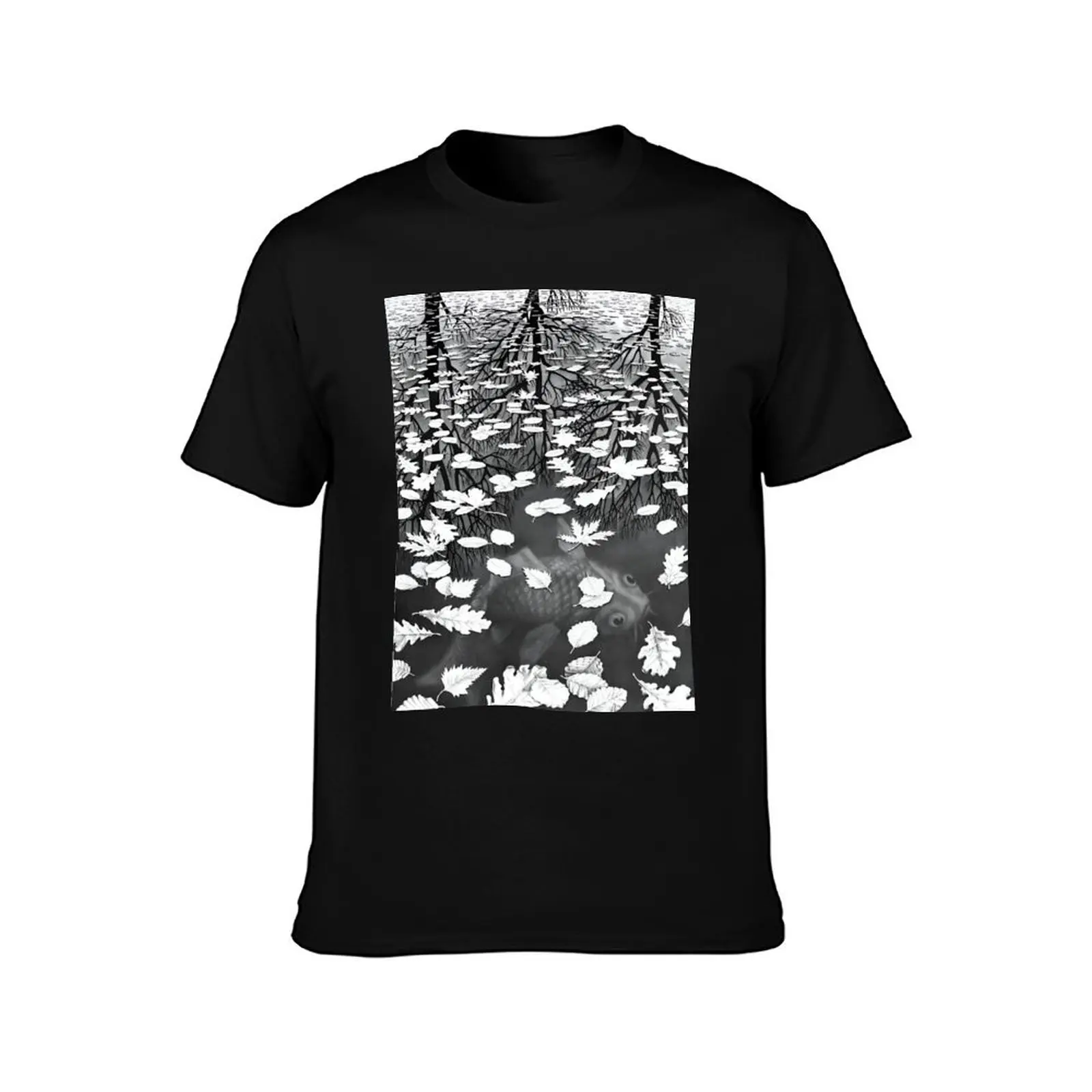 M.C. Escher - Three Worlds T-Shirt man t shirt summer T-Shirt