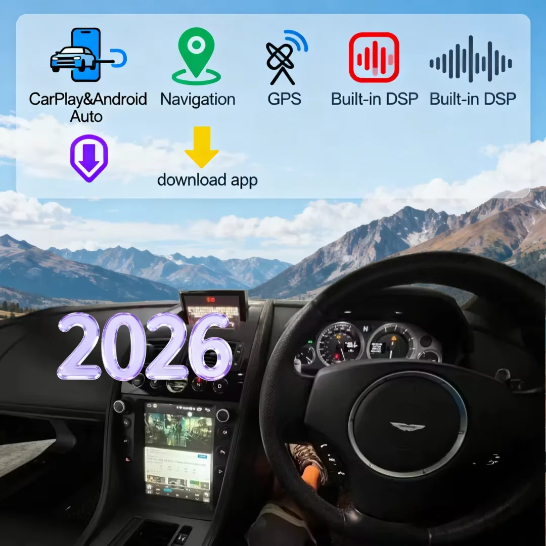 Touch Screen For Aston Martin 2005-2015 Carplay Android 14 Car Radio GPS Navigation Multimedia Player Tape Recorder Head Unit