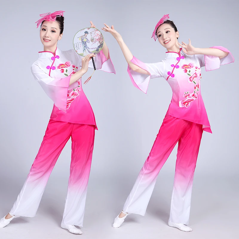 

hanfu women Classical dance performance costume Square dance fan dance flowing modern dance costume Yangko dress adult female