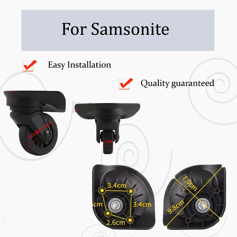 

For Samsonite 75R Vintage Metal Luggage Wheels 360° Universal Silent Model Wheel Accessories Smooth Ball Axle Luggage Repair
