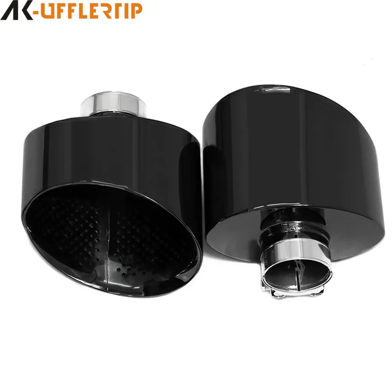 Suitable for Jaguar XF XJL modified exhaust pipe RS model big gun barrel stainless multi-black large mouth tail throat special c