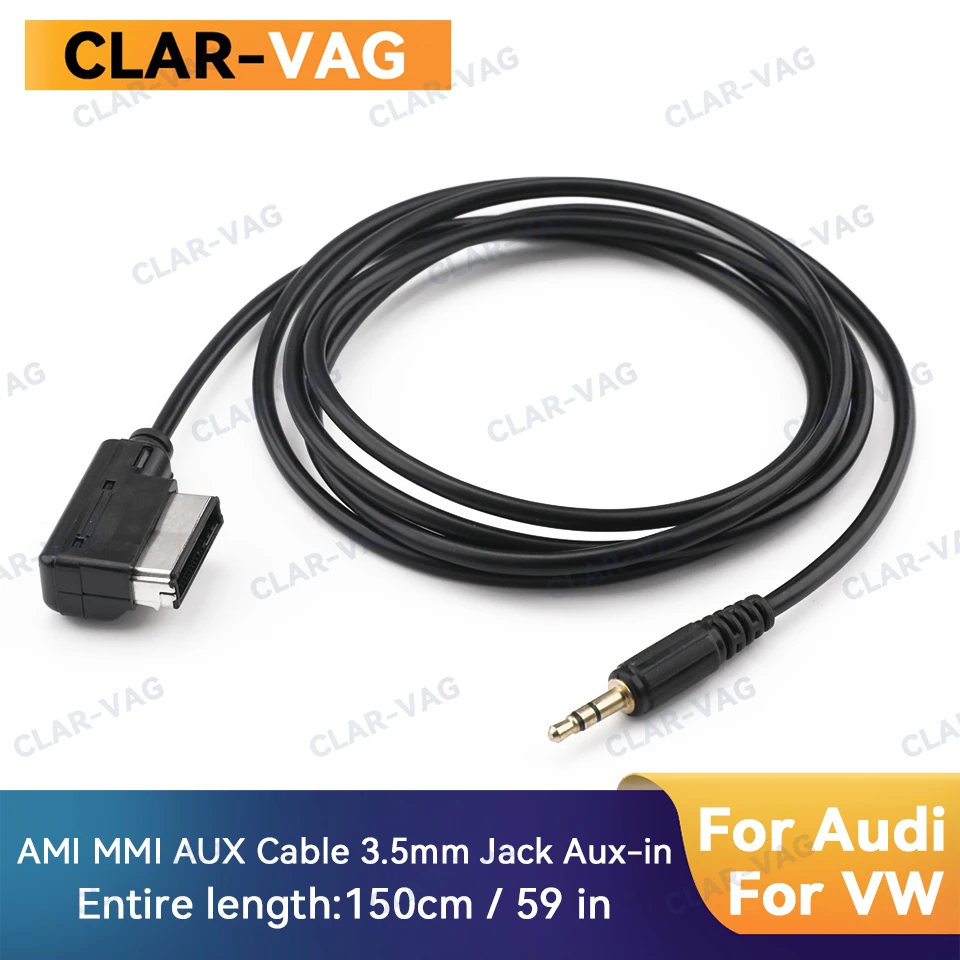 

35MA AMI MMI AUX Cable Music Interface Adaptor 3.5mm Jack Aux-in MP3 Cable For VW For Audi A3 A4 A5 A6 A8 Q3 Q5 Q7 DY0