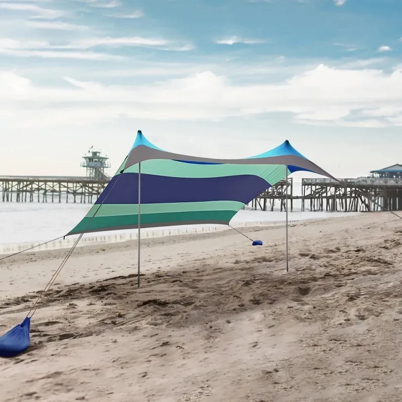 Lycra canopy, Outdoor Beach Tent Sunshade, Cooling and UV Protection Beach Camping Sunscreen canopy