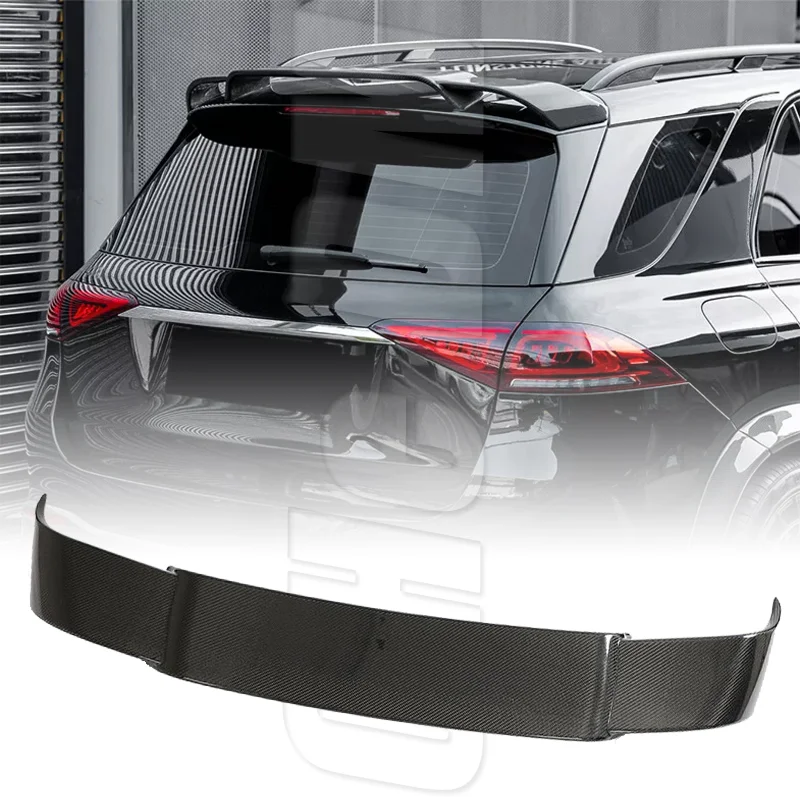 

For Mercedes Benz W167 GLE350-450 2020-2024 Highquality Fiberglass Material Rear Roof Spoiler Bright Black Roof Decorative Panel