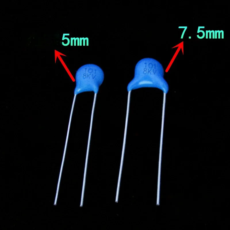 

Высоковольтный керамический чиповый конденсатор 8 кВ 101 к 8 кВ 101 пФ, устройство для очистки воздуха от комаров 8 кВ, 10 шт.