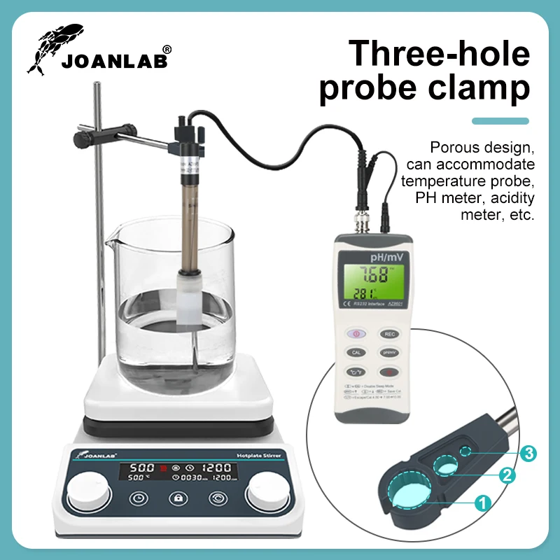JOANLAB Magnetic Stirrer Hot Plate Digital Display Heating Thermostatic Magnetic Mixer Laboratory 5L 1500rpm