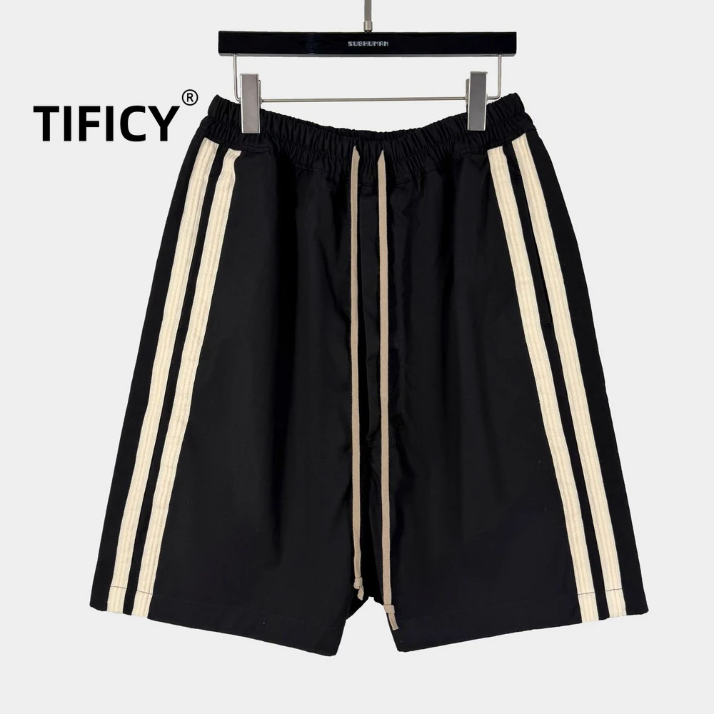 

Мужские хлопковые шорты High Street RO в темном стиле, ретро, с эластичным поясом, рабочие, летние, укороченные, повседневные