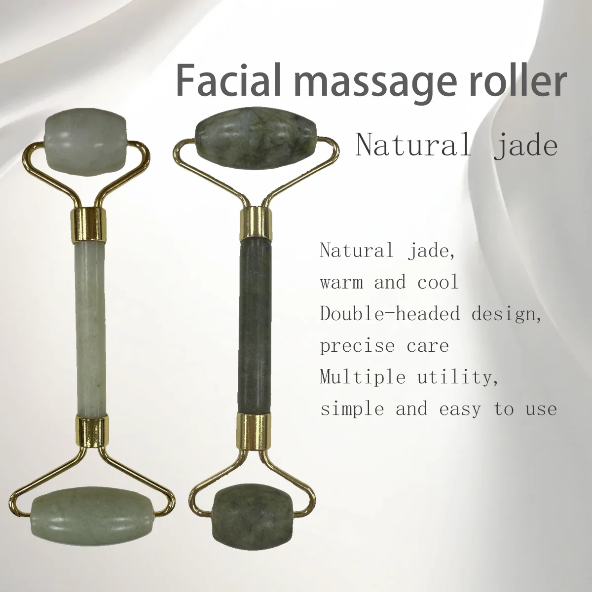 

The new high-quality natural jade V-face massage roller, double-headed lifting and firming contours, suitable for men and women