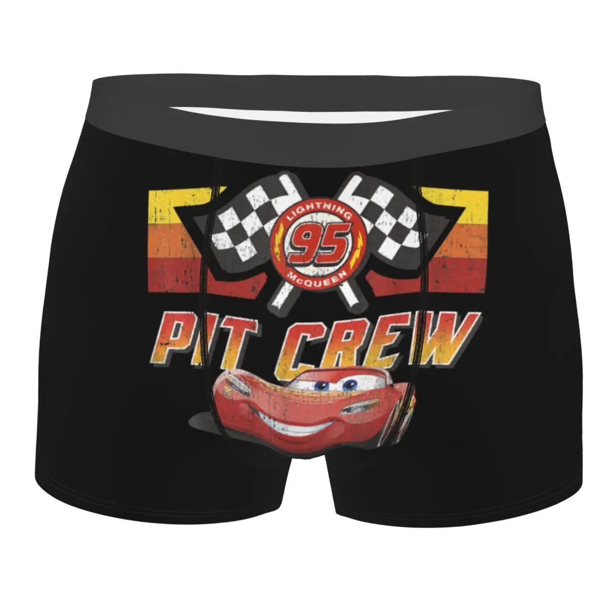 

Мужские дышащие трусы-боксеры с изображением мультяшных машинок Болида Лайтнинг Маккуин