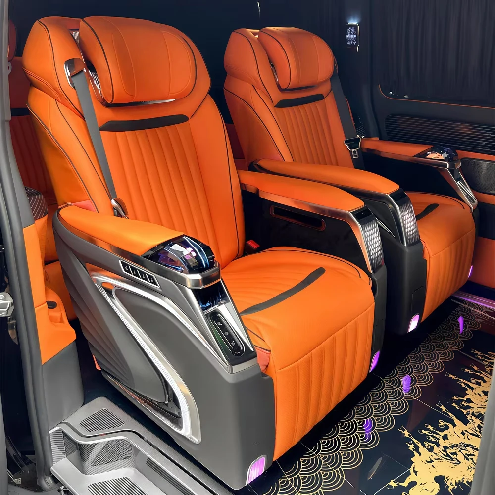 For Toyota Hiace Van Alphard Luxury Car Seat VIP Electric Interior Massage Ventilated Features New Vito Made Leather Fabric