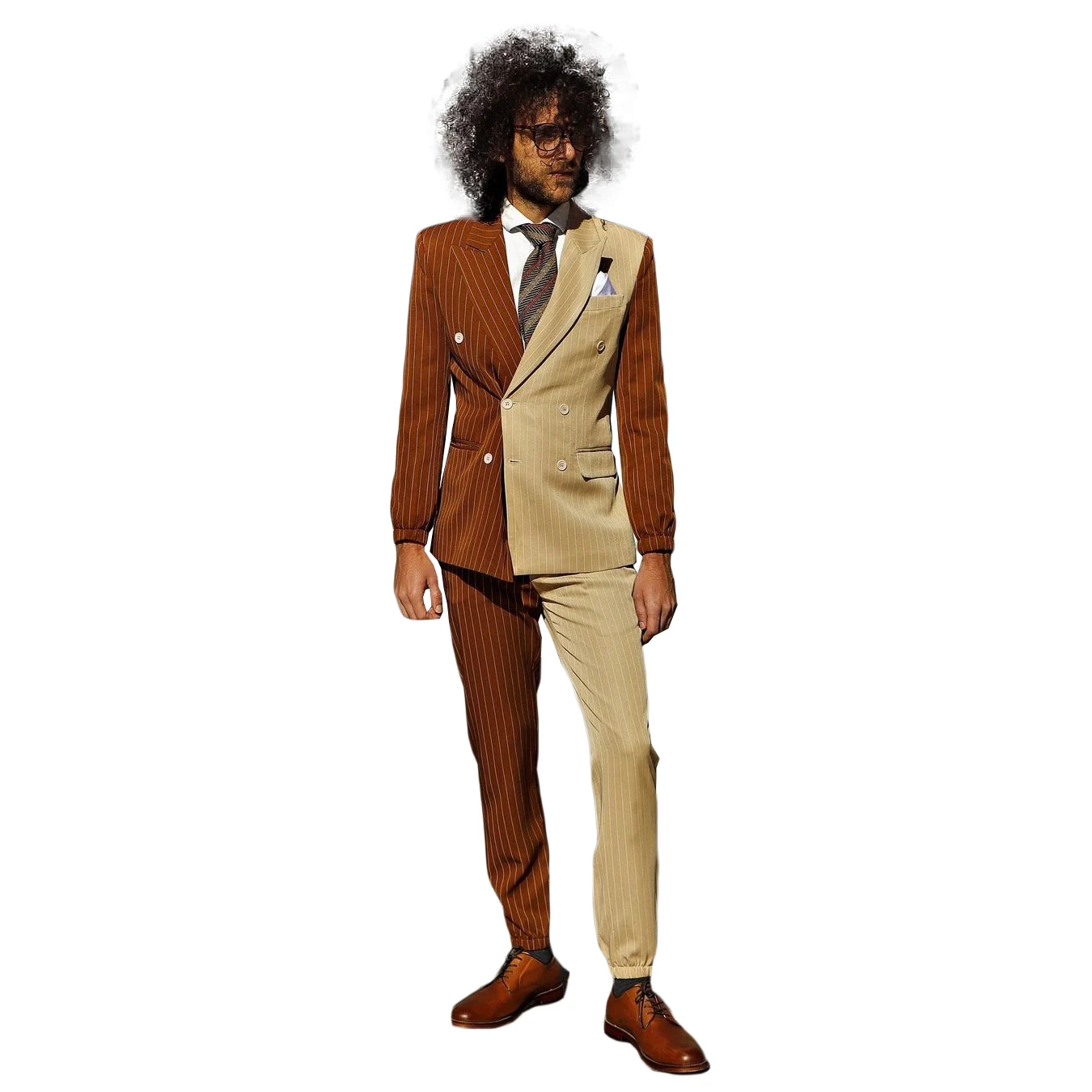 Contrast Kleur Bruiloft Mannen Suits Vintage Tailor-Made Bruidegom Smoking 2-Stukken Jas Broek Formele Gelegenheden Party Zanger kostuum Gemaakt