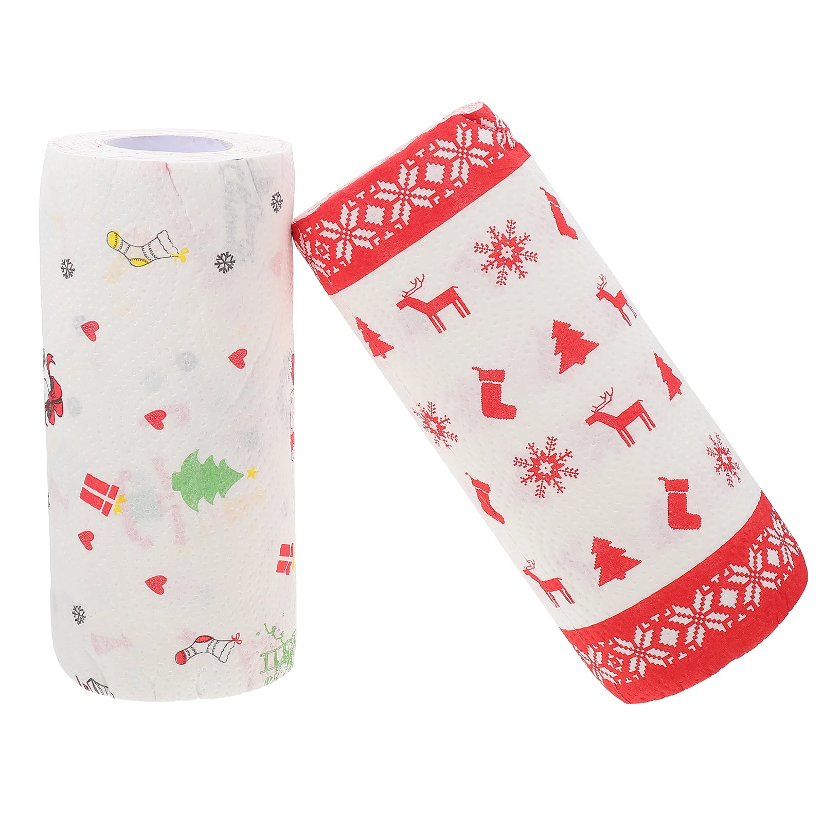 2 Rolls Of Grease-Proof Paper Fried Food Paper Christmas Themed Snacks Paper Kitchen Disposable Dish Towel Food Pad Paper