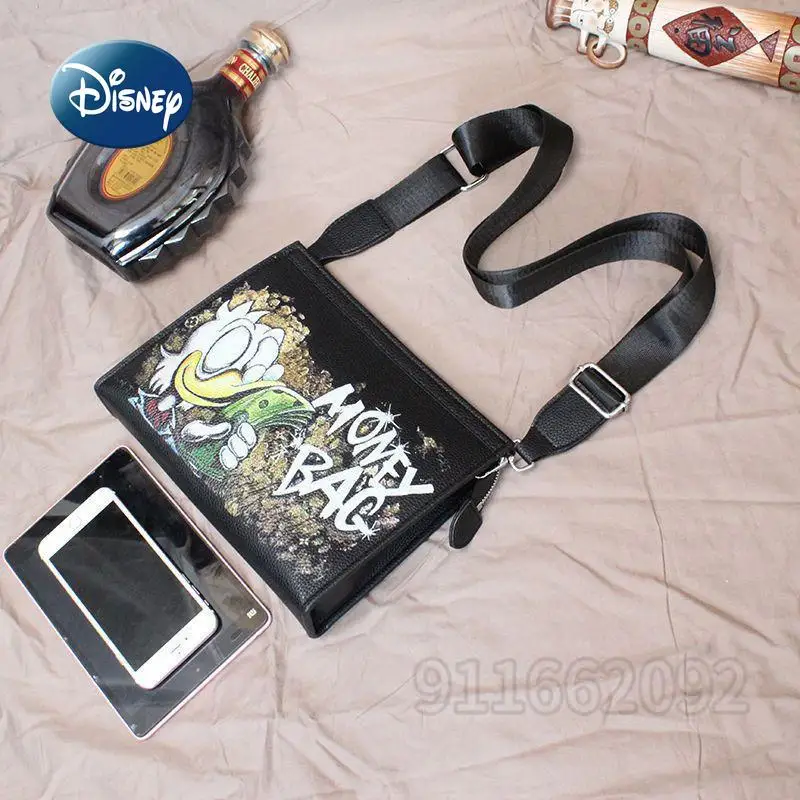 Disney Donald Duck New Men's Shoulder Messenger Bag Fashion Trend Men's Clutch Bag High Quality Large Capacity Men's Bag