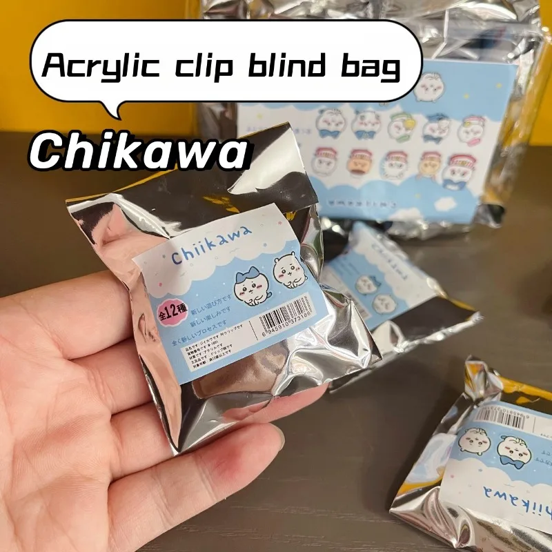 Anime Kawaii Willekeurige Chiikawas Acryl Druppel Lijm Hachiwares Usagi 12 Patroon Dubbelzijdige Pp Clip Plakbriefjes Snack Opslag Clip