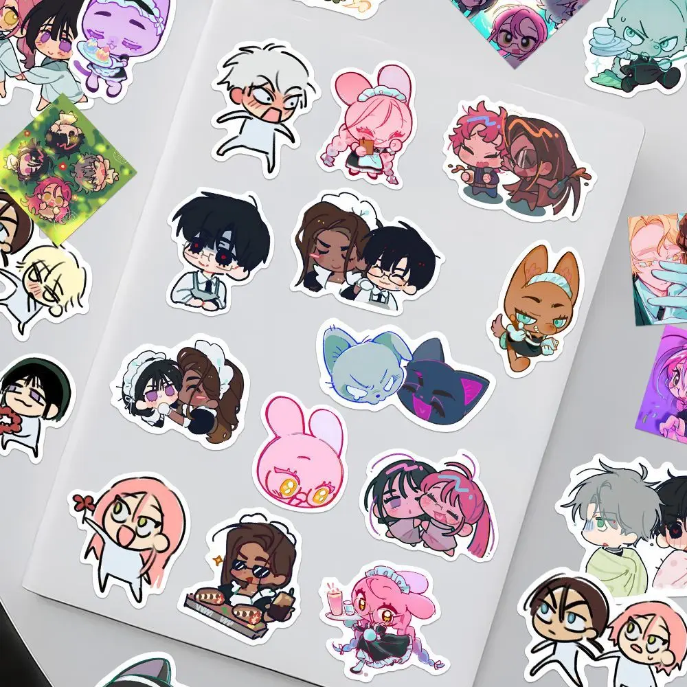 80 Buah Stiker Panggung Alien-Kartun, Chibi, Gaya Sederhana, Stiker Merchandise Lucu, Dekorasi Ideal untuk Ponsel, Botol Air