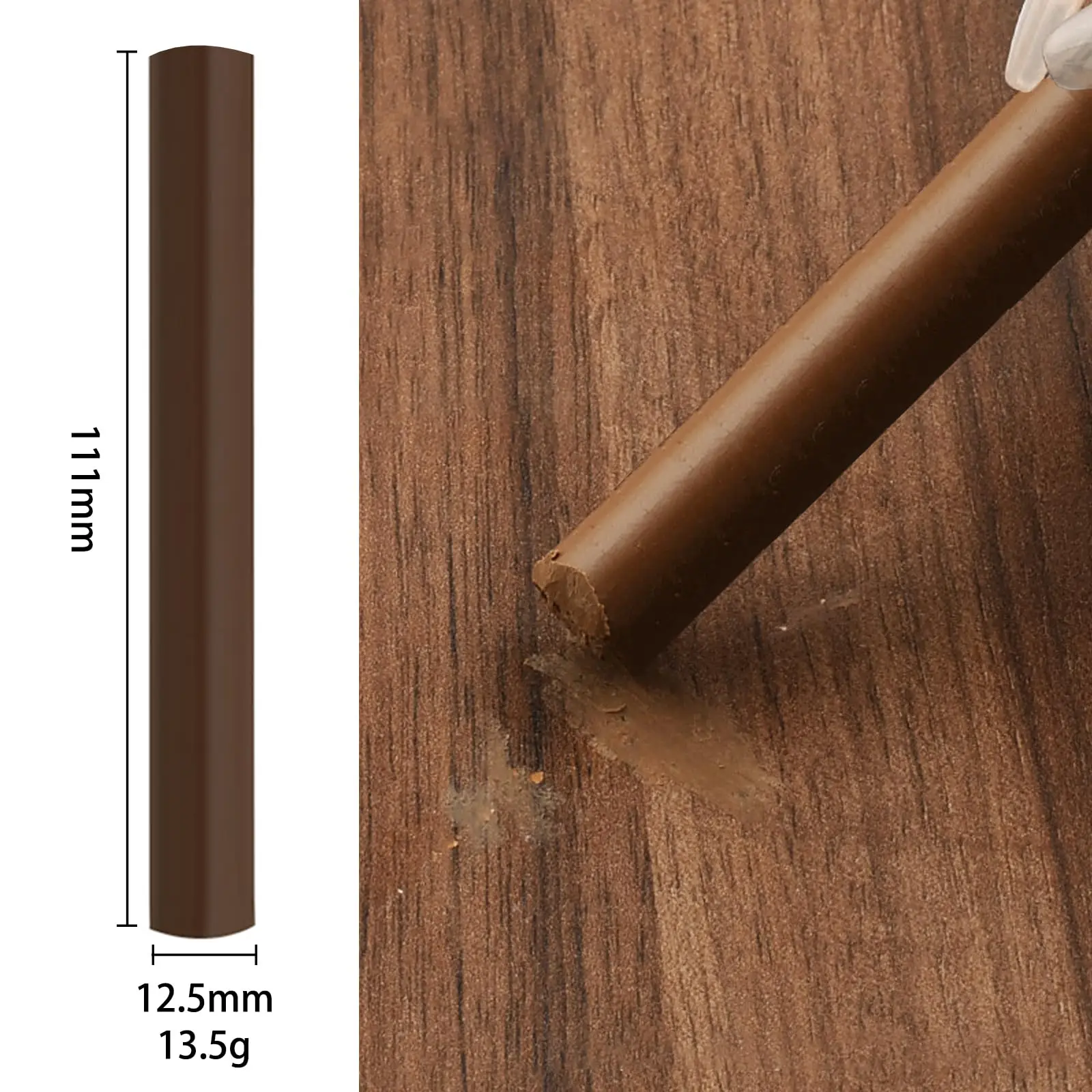 طقم إصلاح الأثاث الخشبي مكون من 12 قطعة - أقلام/أقلام شمع لملء الخدوش على الأرض/الطاولات #2