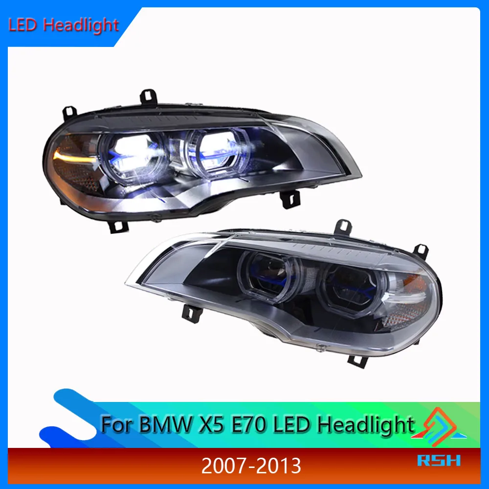 

Для BMW X5 E70 фара в сборе 2007-2013 старая модель модифицированная новая лазерная линза светодиодные дневные ходовые огни указатель поворота передняя лампа