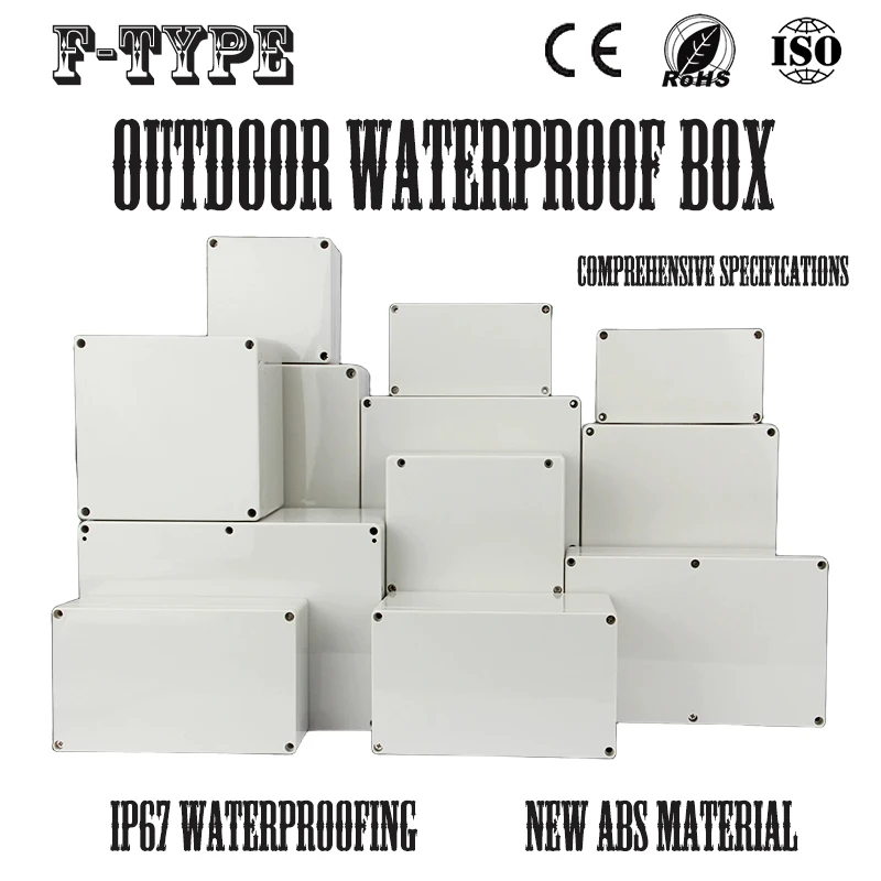 Водонепроницаемая распределительная коробка F-типа IP67 для мониторинга распределительной коробки электроэнергии, запечатанная в пластиковой коробке из АБС-пластика