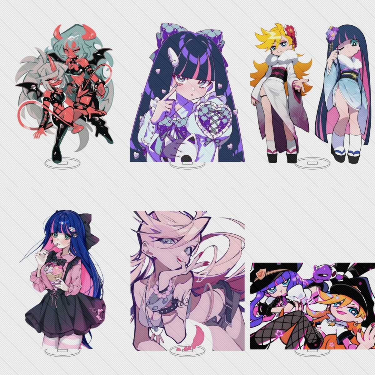 

15CM Hot Anime Panty & Stocking Acrylic Stand Model Cosplay Characters Ornament Accessories Goods Christmas Gifts