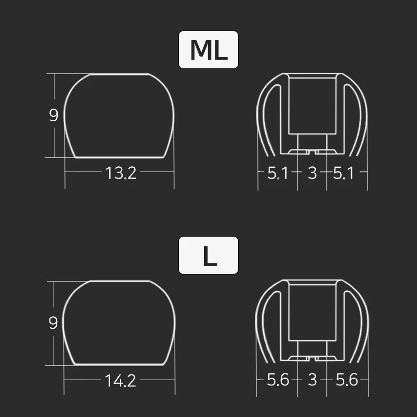 Divinus-auriculares de silicona aterciopelados, puntas de oído para boquilla de tamaño de 3-5mm, suaves profundamente para IEMs, AFUL Performer 5/8 Render