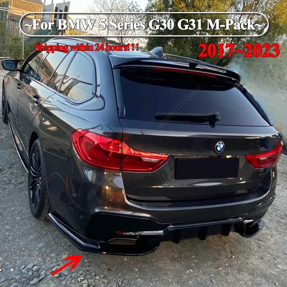 

For BMW 5 Series G30 G31 M-Pack 2017-2023 With M5/CS/Competitive Diffuser Car Rear Bumper Splitter Side Spoiler Body Kit Tuning
