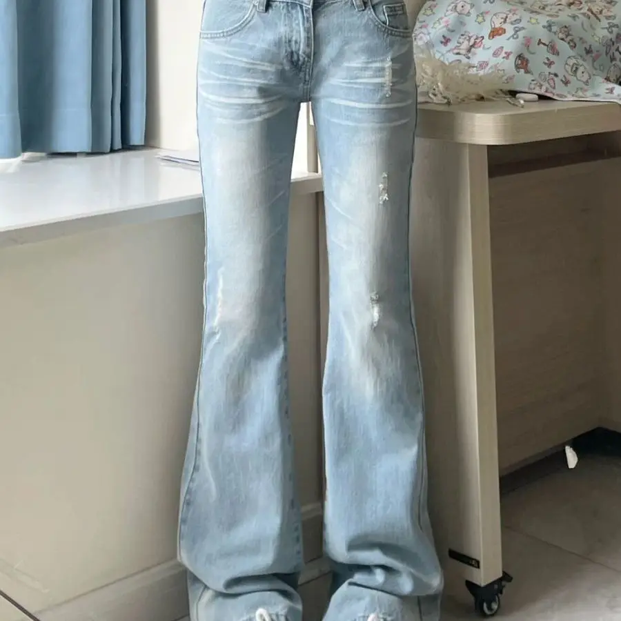 

Women'S Jeans 2025 Large Sizes Button Fly Zipper Closure Belted Buckle Adjustable Waistband Basic Simple Fall Spring Autumn Wear