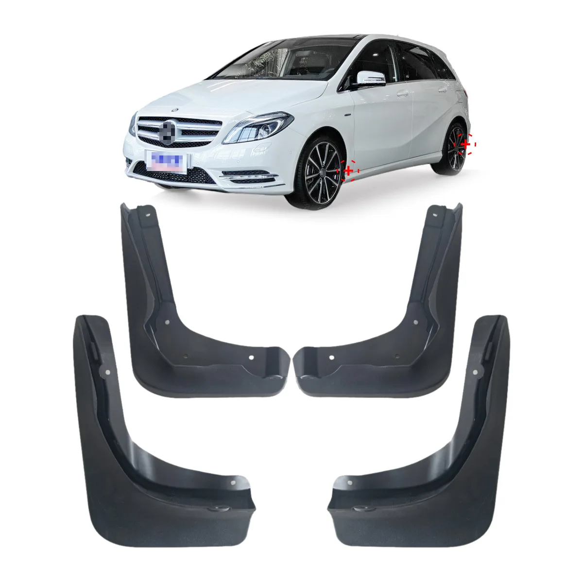 For Benz B Class W246 Mud Flaps Splash Guards For Benz B Class W246 Mudguards 4pcs 2011-2014