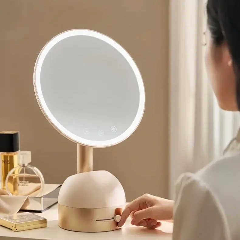 Retro emerald with vanity mirror with lamp 3D smart led vanity mirror
