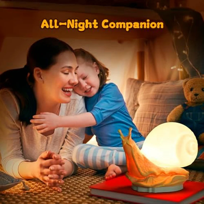 Ślimak lampka nocna 2 tryby światła i 24 kolory Baby Night Light Cute zaprojektowane dla dzieci lampka nocna dla dzieci dla dekoracja sypialni