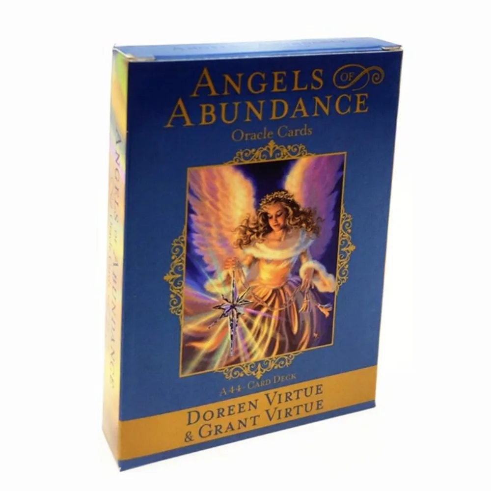 Jeu de tarot Les anges de l'abondance pour oracle, jeu de société complet en anglais, pour toute la famille, ami, fête, mystérieux, 44 cartes