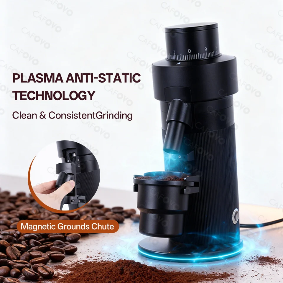 コーヒーミル CAFOVO G564FV 可変速コーヒーグラインダー 64mm フラットバー
