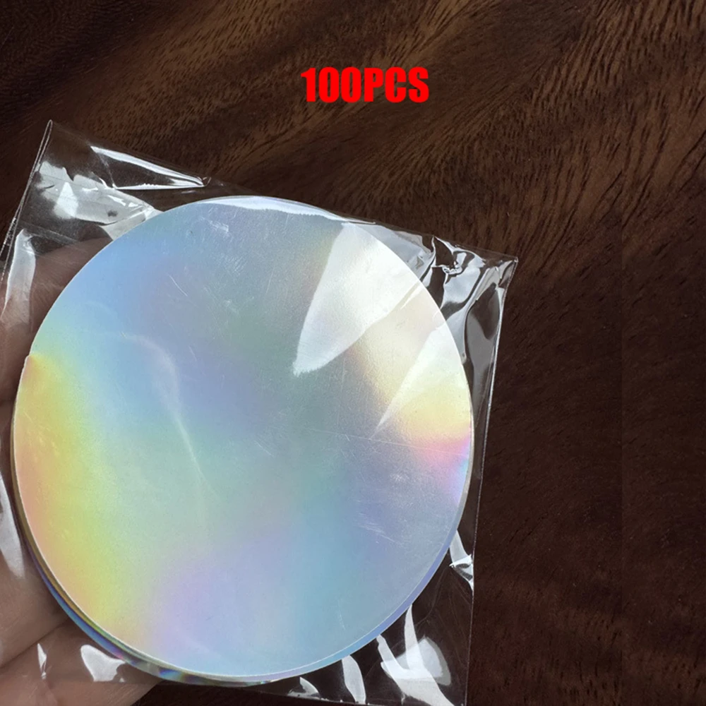 100 Stück Laserfolien-Abzeichenhüllen – transparente Sternschutzfolien für 58-mm-Knöpfe und DIY-Abzeichenherstellung
