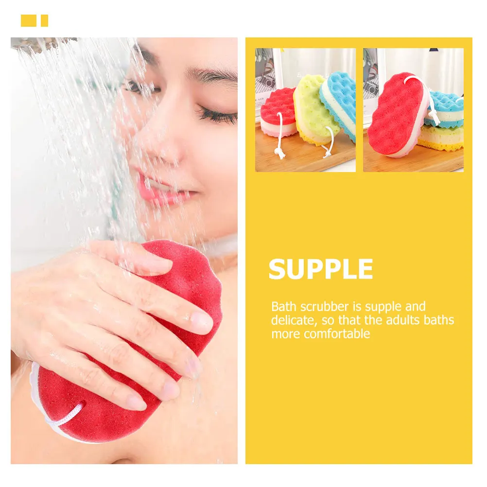 

4pcs Adult Bath Loofah Portable Body Scrubber For Adult Daily Use Shower Tool Household Hotel Bath Loofah Supply