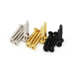 FLEOR 20PCS Round Head Bridge Screws Electric Guitar Tremolo Bridge Mounting Screws 3.5x27.5mm