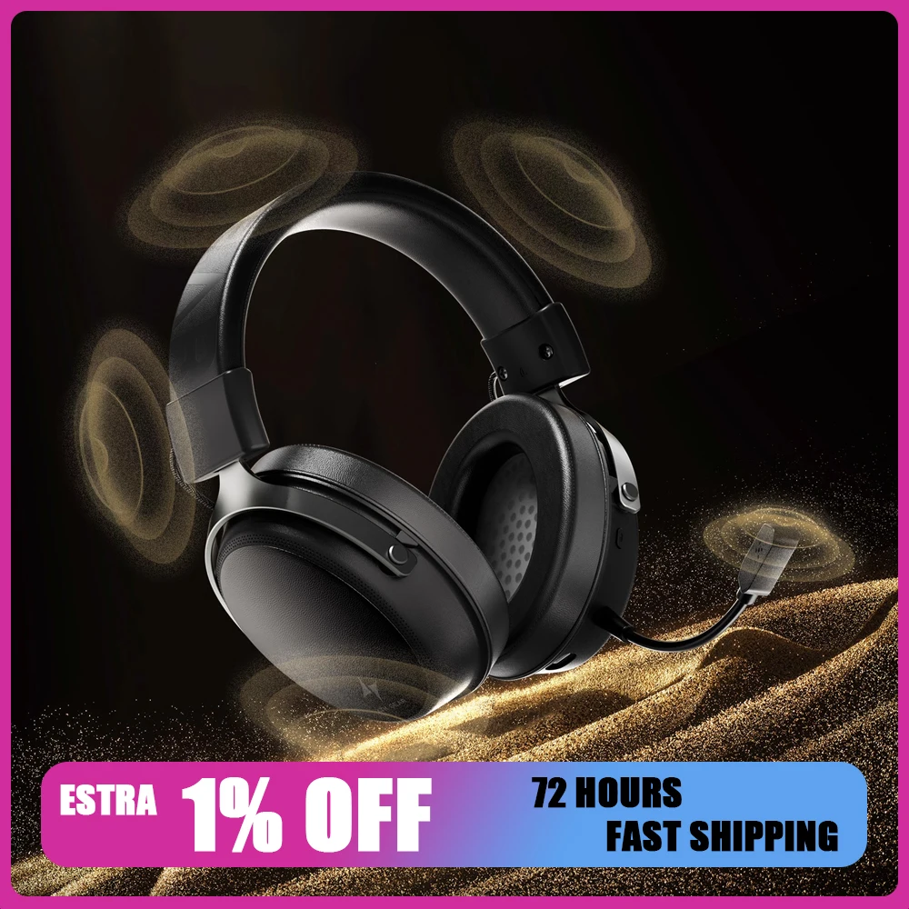 

ATK Neptune N9 Pro/N9 Ultra Наушники 4-режимная беспроводная гарнитура с низкой задержкой ENC 1500 мАч 53 мм Динамический драйвер Наушники Аксессуары для ПК