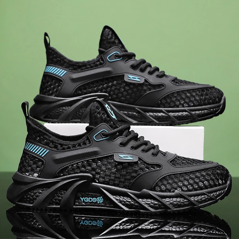 

Мужская повседневная спортивная обувь, кроссовки для речных тренировок, обувь для прогулок по воде, быстросохнущая сетчатая обувь, обувь с вырезами, дышащая сетка