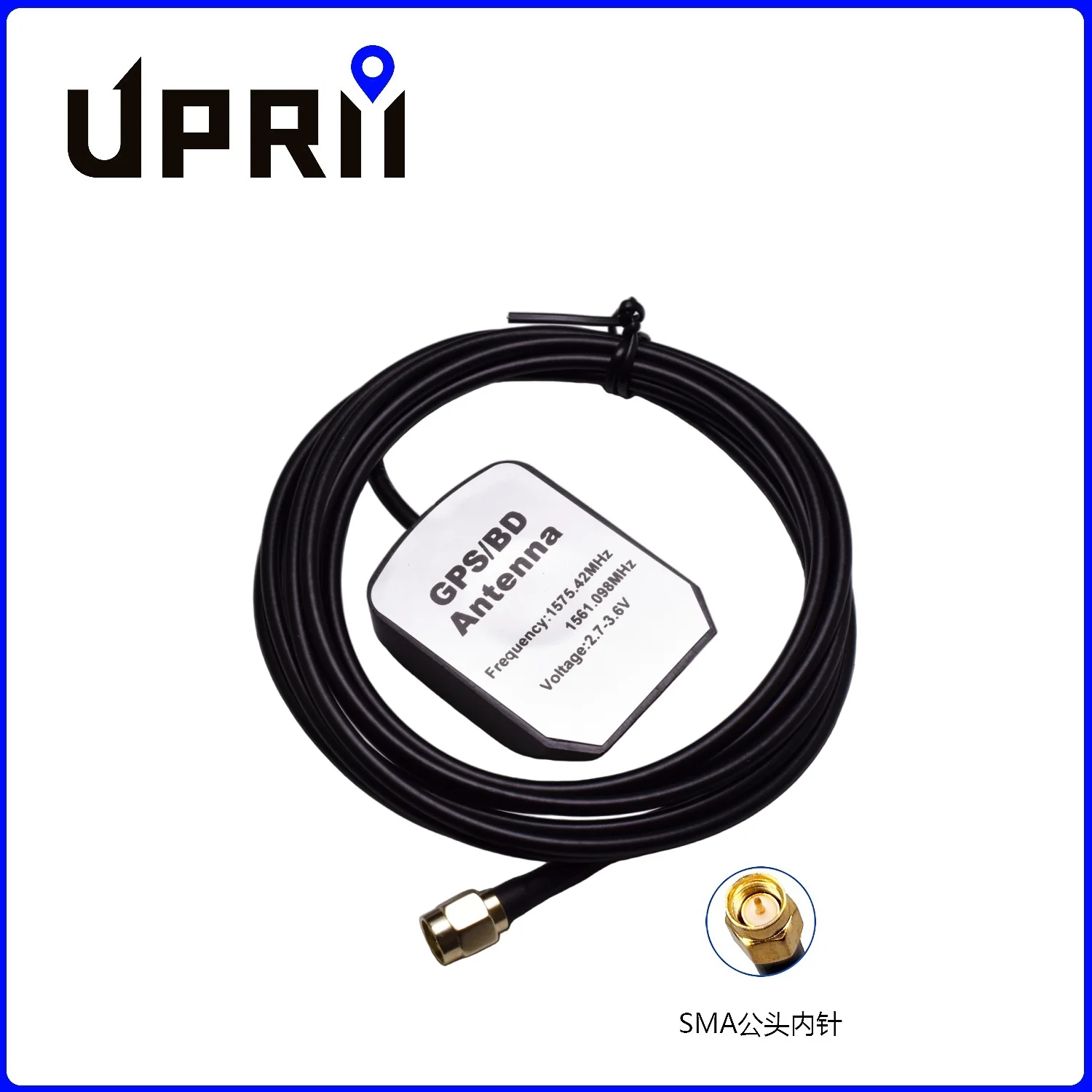 GPS/BD-antenne, Beidou-GPS satellietpositionering actieve keramische antenne voor voertuignavigatie en -positionering, SMA-connector