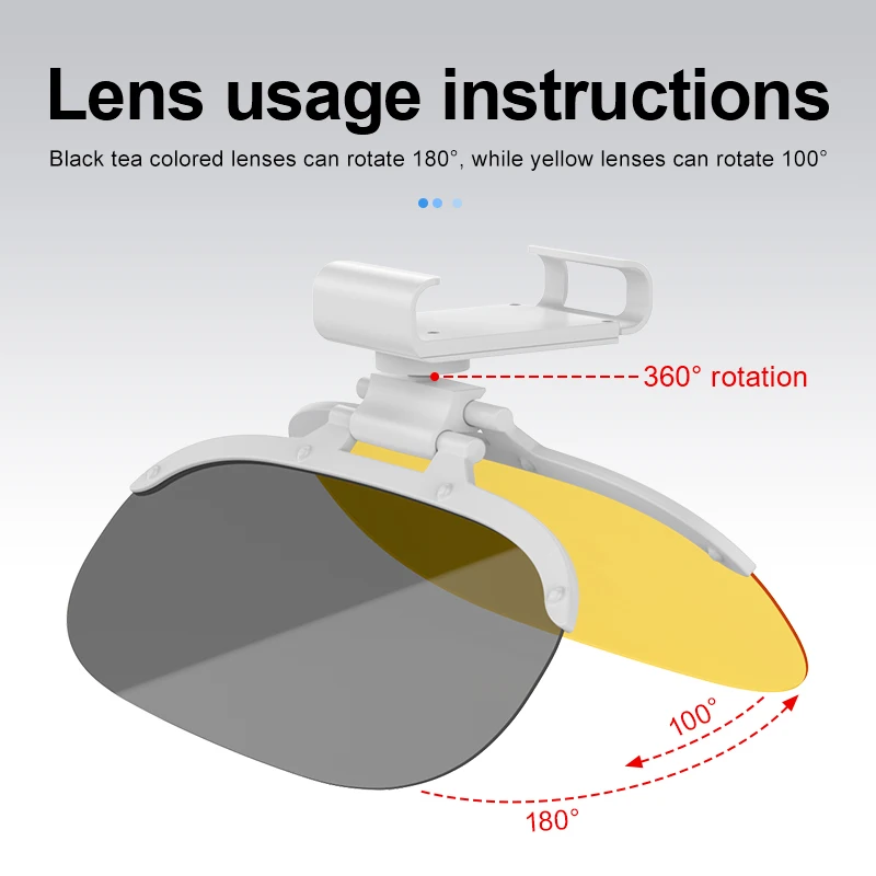 حاجب مضاد للتوهج لحماية العين لقيادة السيارة، مضاد للوهج ليلا ونهارا، قناع مضاد للشعاع العالي، مستلزمات السيارات #6