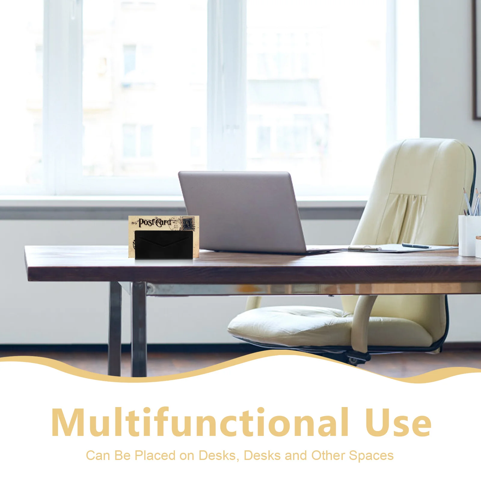 Soporte de correo acrílico para escritorio, bordes pulidos, esquinas redondeadas, soporte para cartas de escritorio de oficina, organizador de correo, estante para clasificador de documentos