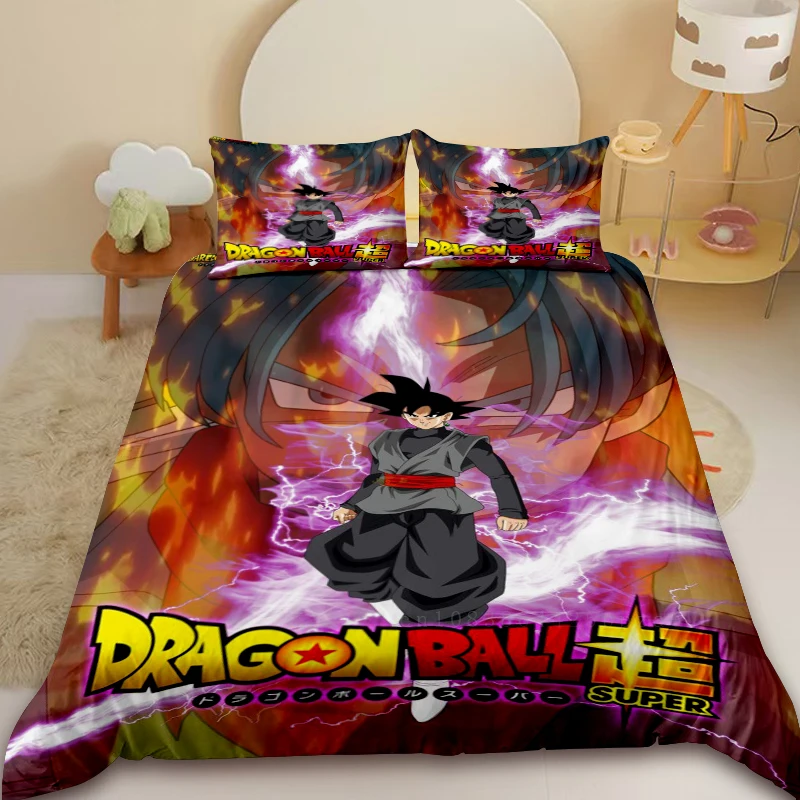 

Son Goku Dragon Ball Duvet Cover Set Cartoon Bedding Set Comforter Cover for Bedroom Decor Children Teens Birthday Gifts